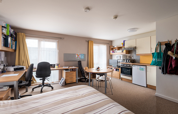 A photo of a studio flat in Goodricke College