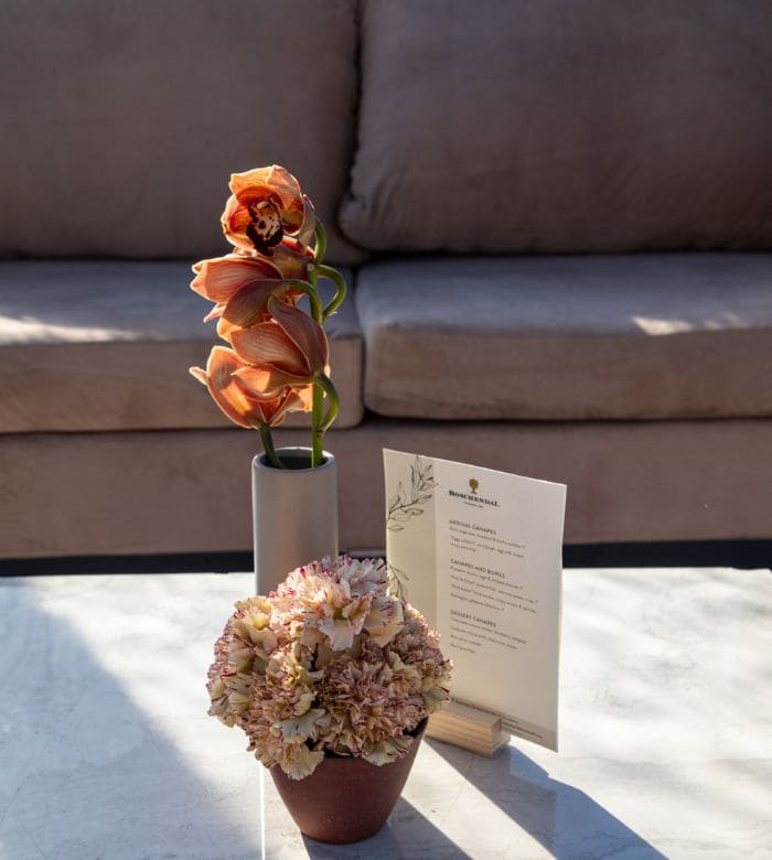 flower arrangement on a table
